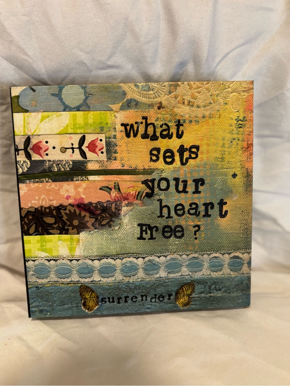 What Sets Your Heart Free? Kelly Rae Roberts Inspirational Canvas Art